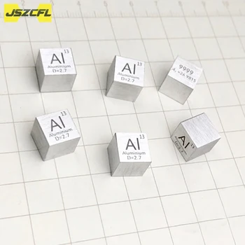 1 шт., алюминиевый куб Высокой чистоты 99,99%, Металлический элемент AI, Периодическая таблица, Куб 10 мм