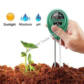 3в1 Измеритель влажности почвы и воды, РН-метр, кислотность, влажность, Тест PH солнечного света, Садовые растения, Цветы, Тестер влажности, Инструмент для тестирования