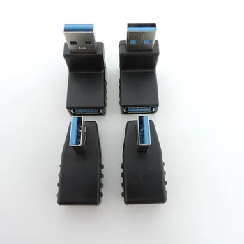 4 типа 1 шт. USB 3.0 A Штекер-адаптер для мужчин и женщин, конвертер, штекерный кабель, адаптеры, соединитель под углом 90 градусов Для Портативных ПК Q1