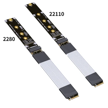 ADT Бренд M.2 NVMe M-Key SSD Удлинитель Твердотельный накопитель Riser Adapter 2280 22110 SSD M.2 Riser PCI Express 5.0 X4 PCIE Экранированный кабель