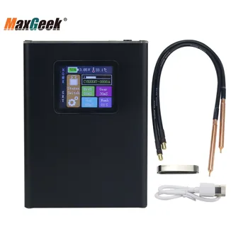 Maxgeek Мини Точечный Сварочный аппарат для точечной сварки Цветной экран для литиевой батареи 18650, лист никеля толщиной 0,1-0,25 мм