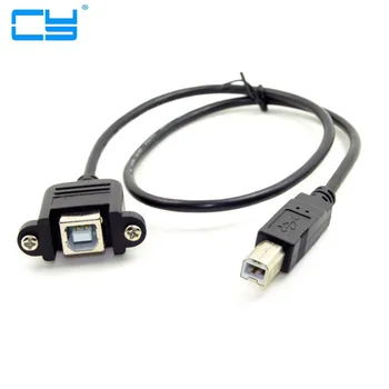 USB 2.0 Тип B от Мужчины к Женщине M/F УДЛИНИТЕЛЬНЫЙ Кабель для передачи данных Панельное Крепление Для Принтера или 3D-принтера Кабельный Разъем-адаптер 30 см 50 см