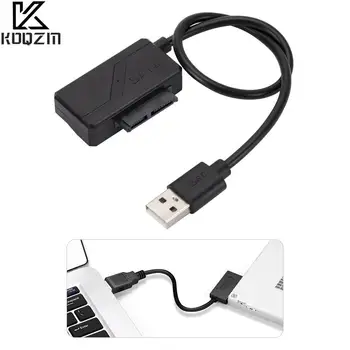 USB-адаптер PC 6P + 7P CD DVD Rom Конвертер SATA в USB 2.0 Slimline Sata 13-контактный адаптер Кабель привода для ПК Ноутбук Ноутбук