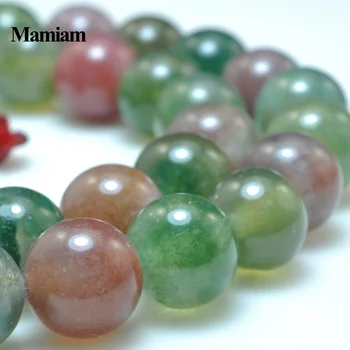Бусины из натурального красного мохового агата Mamiam 4-10 мм, Гладкий Свободный круглый камень, браслет 