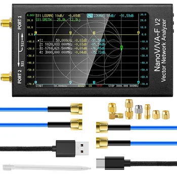 Векторный сетевой анализатор Nanovna-F V2 50 кГц-3 ГГц Антенный анализатор HF VHF UHF VNA 4,3 Дюйма с 5000 мАч