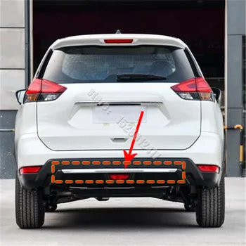 для Nissan X-Trail X Trail T32 2017-2021, ABS Хром, ABS Хромированная отделка переднего + заднего бампера, аксессуары для защиты бампера автомобиля