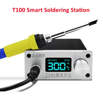 Интеллектуальная паяльная станция T100-регулируемая, постоянный контроль температуры, цифровой дисплей, идеально подходит для ремонта телефонов