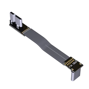 Кабель-адаптер USB-C USB3.0 от мужчины к мужчине, кабель-адаптер Type-C к Micro-B, плоский удлинительный кабель для передачи данных 5G/бит/с для корпуса жесткого диска Micro-USB