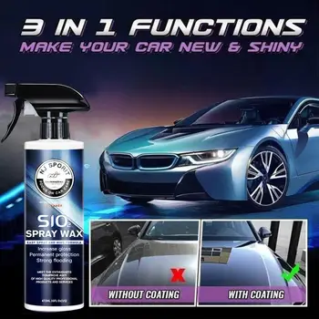 Керамическое Покрытие Автомобиля Nano Spray 473 мл Углеродно-Полимерная Защита С Покрытием Из Кристаллов Гидрофобная Водонепроницаемая Краска Для Удаления Водяных Пятен