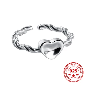 Корейская версия моды из стерлингового серебра 925 пробы, Модное Простое кольцо в стиле Ретро INS, Женское кольцо для любви 2022, Подарок для новой жизни, аксессуары для рук