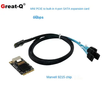 Мини-PCIe со встроенной 4-портовой картой расширения SATA3 и поддержкой черно-белого Qunhui со скоростью 6 Гбит/с