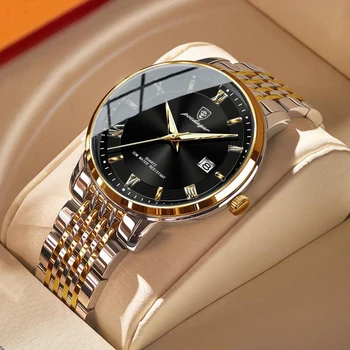 Мужские часы PPEDAGAR 2023, Новые роскошные кварцевые часы, водонепроницаемые, светящиеся, из нержавеющей стали, мужские наручные часы бизнес-класса от швейцарского бренда