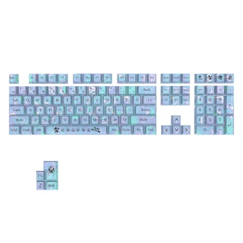 Набор колпачков для клавиш 112 шт., совместимых с раскладкой ANSI, с красящей подложкой для игровой механической клавиатуры