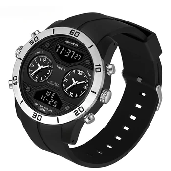Новые Модные часы Мужские Спортивные Кварцевые Военные наручные часы LED Bright Men's Watcheswrist Цифровые часы relogio masculino 3001