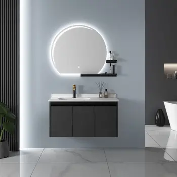 Новый дизайн, фанерный туалетный столик, фурнитура для ванной комнаты, шкаф для ванной комнаты, качество дерева