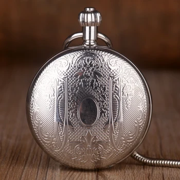 Роскошные серебряные многофункциональные карманные часы с указателем, механические мужские винтажные карманные часы с ручным заводом reloj hombre
