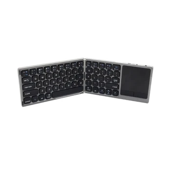 Складная Совместимая с Bluetooth Клавиатура T8WC Портативная Беспроводная клавиатура Перезаряжаемые сверхтонкие Складные клавиатуры